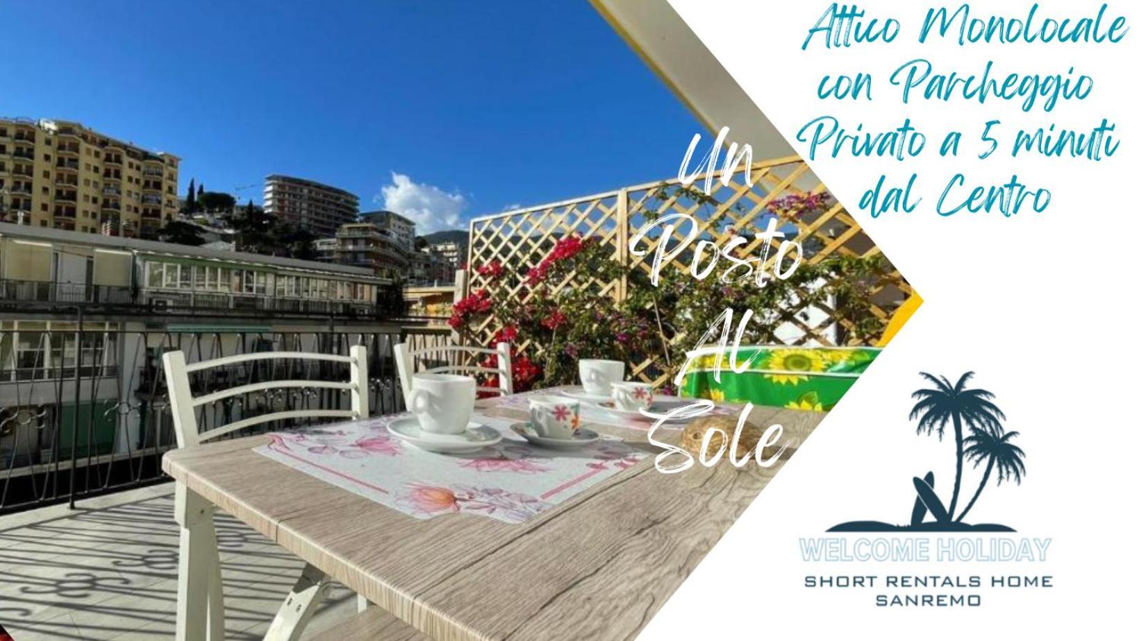 Wh - Un Posto Al Sole - Attico Monolocale Con Parcheggio Gratuito - 5 Minuti Dal Centro - Wifi Apartment Сан Ремо Екстериор снимка
